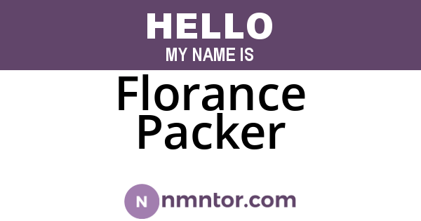 Florance Packer