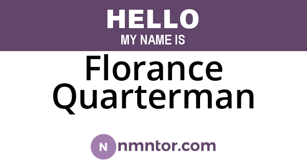 Florance Quarterman