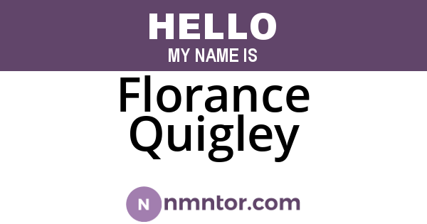 Florance Quigley
