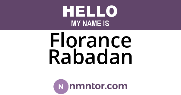 Florance Rabadan