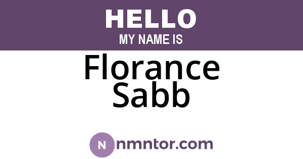 Florance Sabb