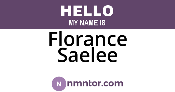Florance Saelee