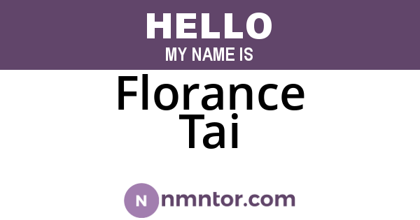 Florance Tai
