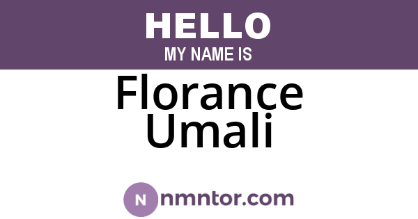 Florance Umali