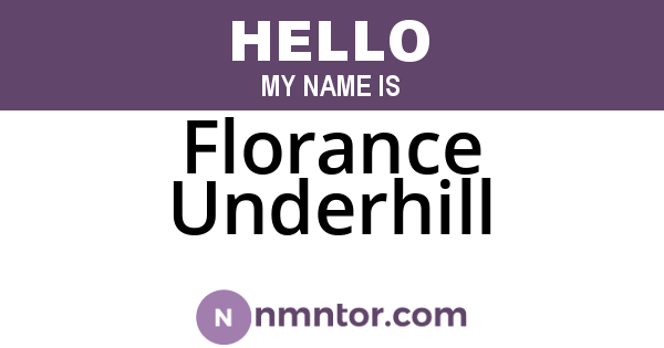Florance Underhill