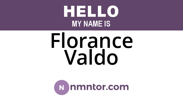 Florance Valdo