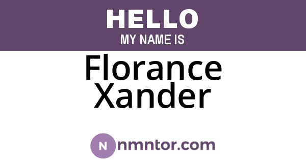 Florance Xander