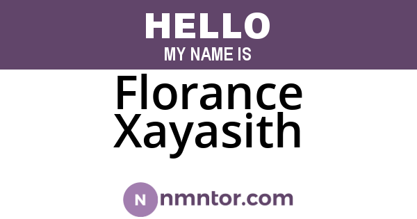 Florance Xayasith