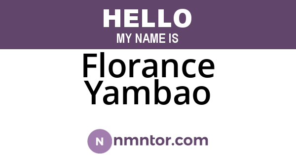 Florance Yambao