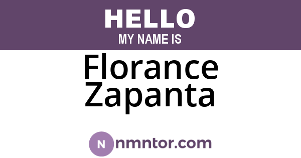Florance Zapanta