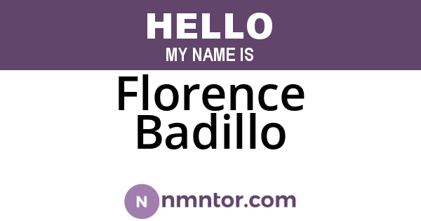 Florence Badillo