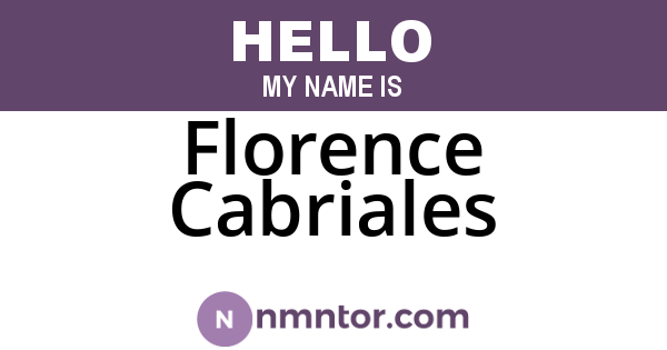 Florence Cabriales