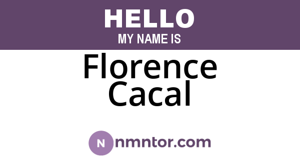 Florence Cacal
