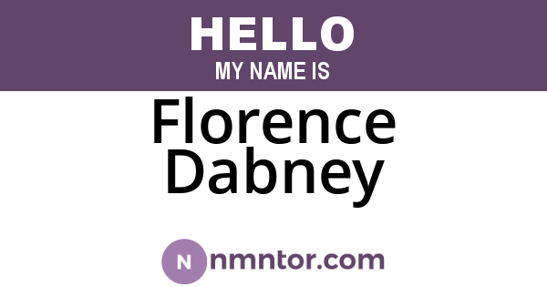 Florence Dabney