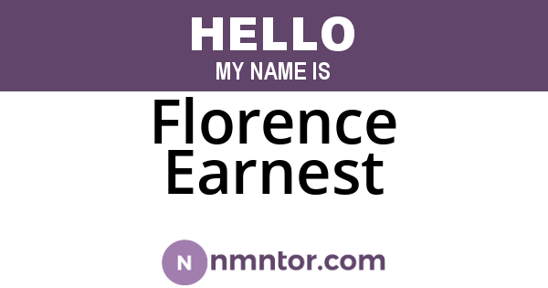 Florence Earnest