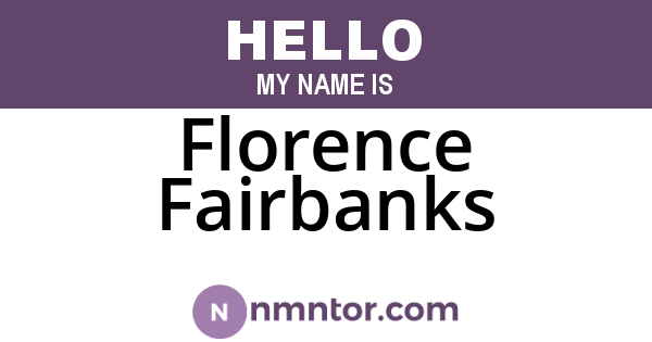 Florence Fairbanks