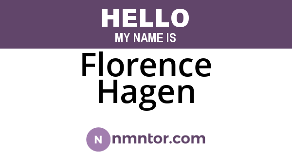 Florence Hagen
