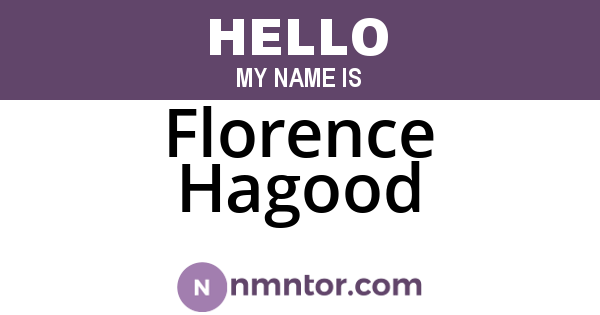 Florence Hagood