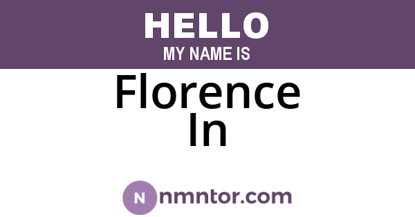 Florence In
