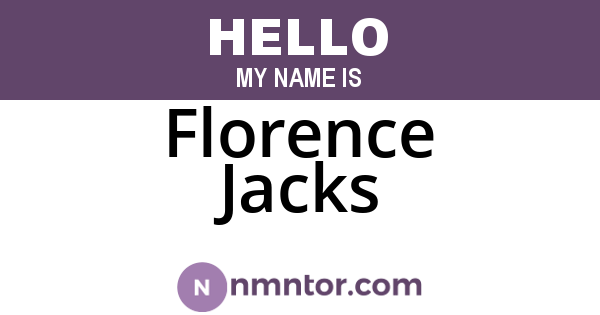 Florence Jacks