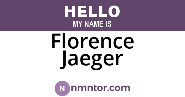 Florence Jaeger