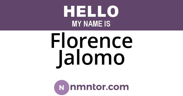 Florence Jalomo