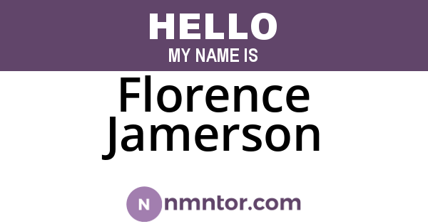 Florence Jamerson