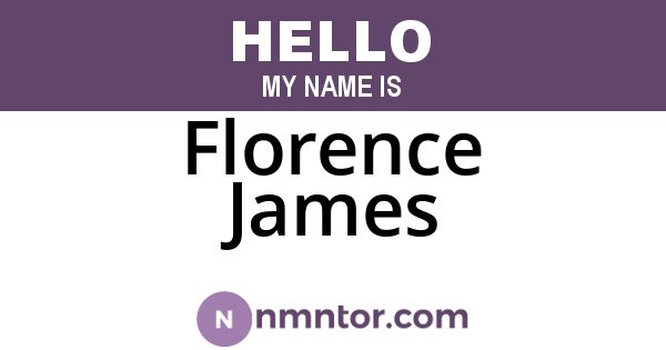 Florence James