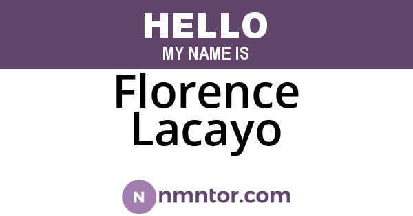 Florence Lacayo