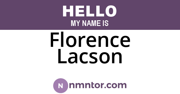 Florence Lacson