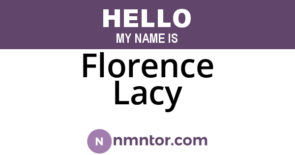 Florence Lacy