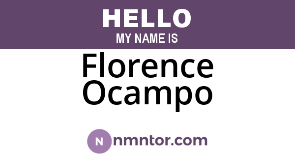 Florence Ocampo