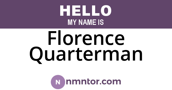 Florence Quarterman