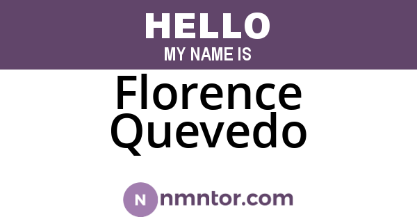 Florence Quevedo