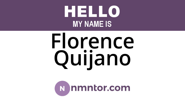 Florence Quijano