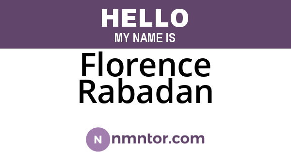 Florence Rabadan
