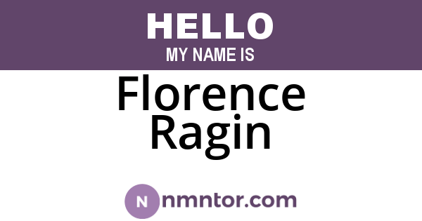 Florence Ragin