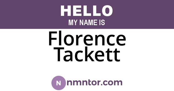 Florence Tackett