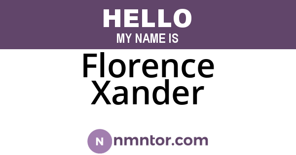 Florence Xander