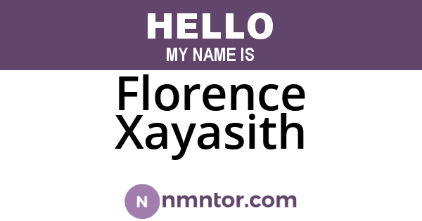 Florence Xayasith