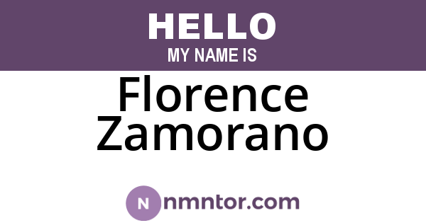 Florence Zamorano