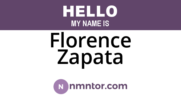 Florence Zapata