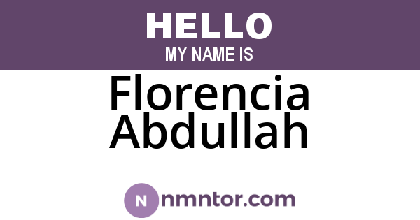 Florencia Abdullah