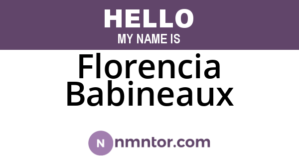 Florencia Babineaux
