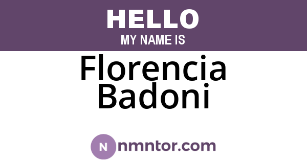Florencia Badoni