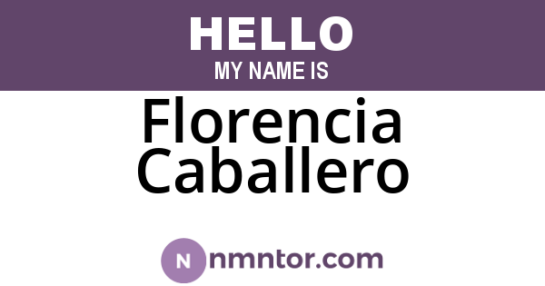 Florencia Caballero