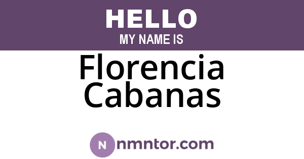 Florencia Cabanas