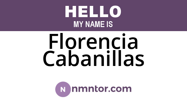 Florencia Cabanillas
