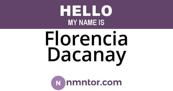 Florencia Dacanay