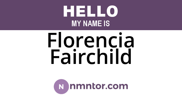 Florencia Fairchild